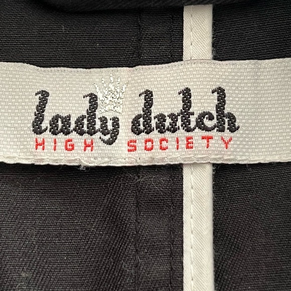 LADY DUTCH black trench coat size small - Picture 8 of 10